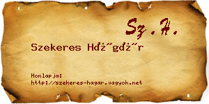 Szekeres Hágár névjegykártya