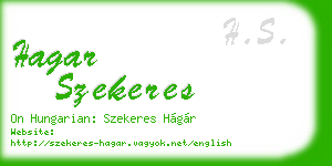 hagar szekeres business card